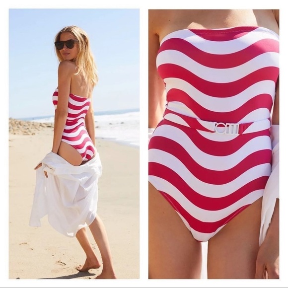 ANTHROPOLOGIE striped bathing suit - Picture 1 of 4